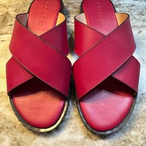 Coach Women's Bold Red Sandals